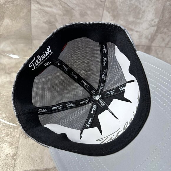 Titleist Tour Sports Mesh Grey White Fitted Golf Hat/Cap Pick Your Size! - Picture 6 of 12